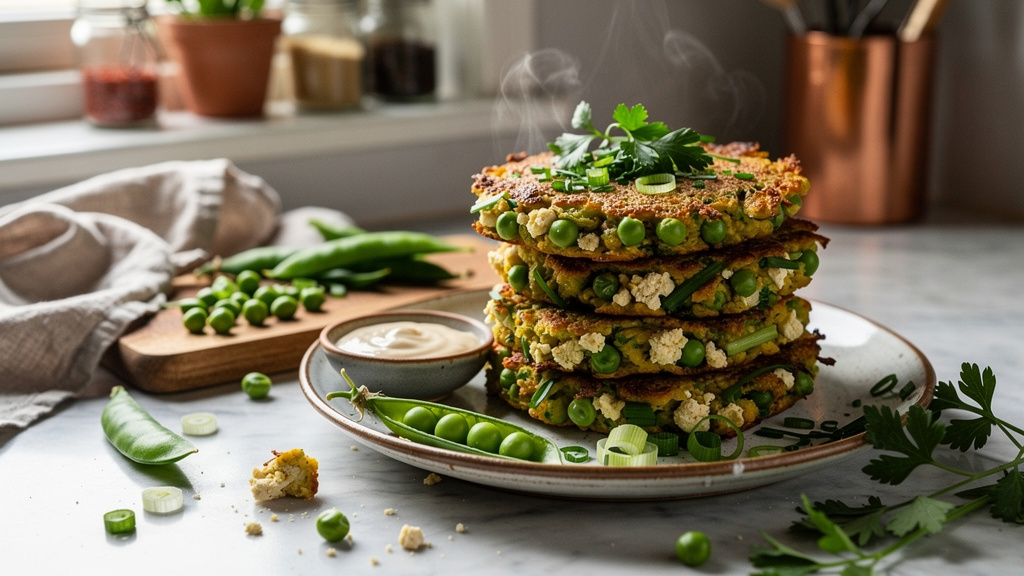 Crispy Pea and Tofu Fritters (Easy Pan-Fried Recipe)